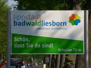 Ortsschild Bad Waldliesborn - Haus Stallmeister