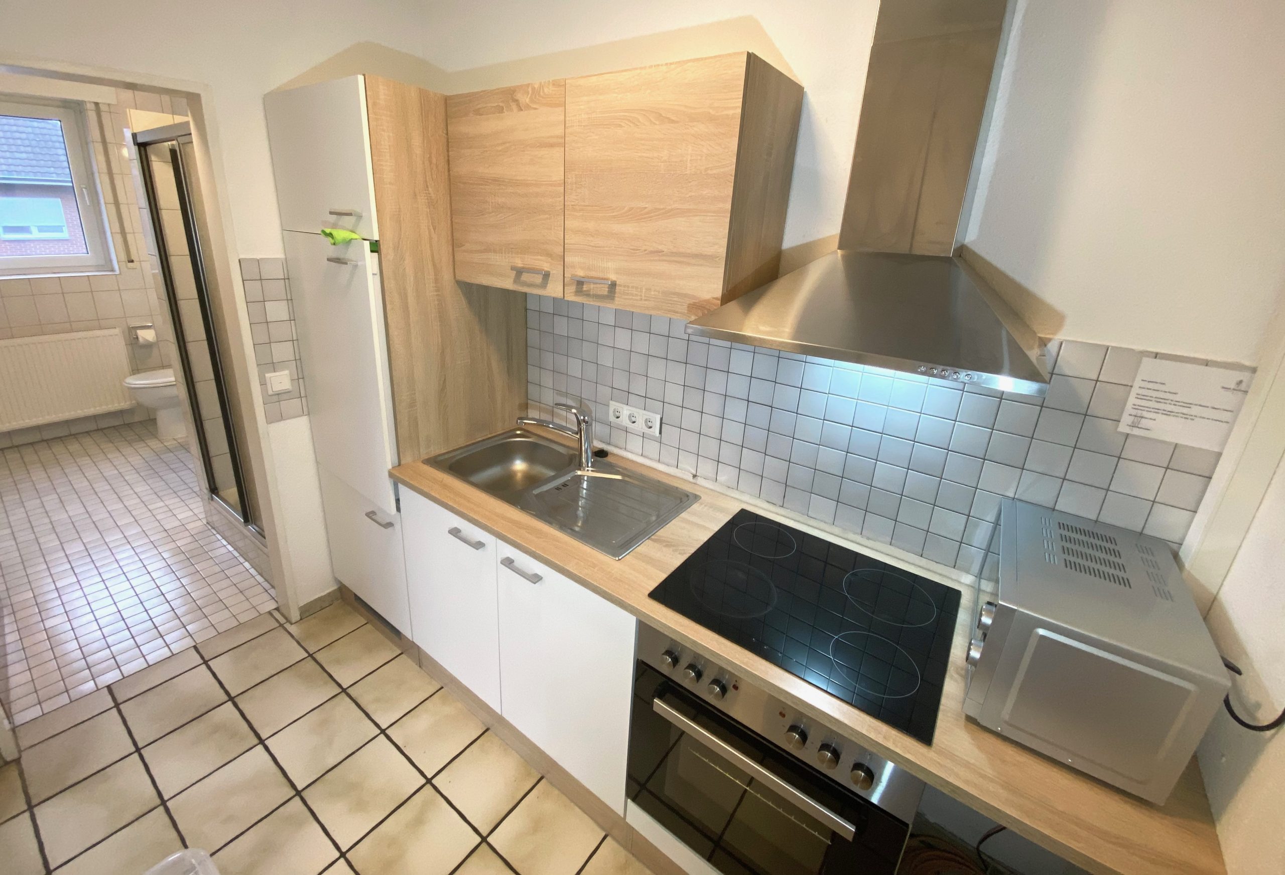 Küche in einer der Ferienwohnungen im Hotel und Appartement Haus Stallmeister